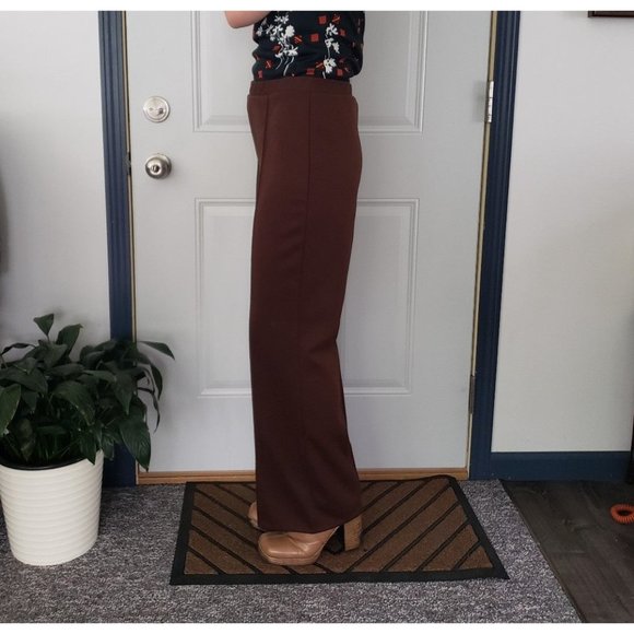 70s/80s Brown Polyester Pants - Picture 2 of 4